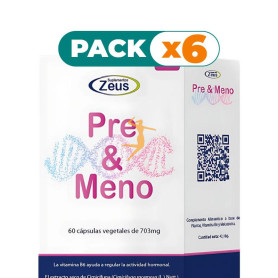 Pack 6x PRE&MENO 60 CÁPSULAS VEGETALES ZEUS