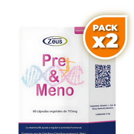 Pack 2x PRE&MENO 60 CÁPSULAS VEGETALES ZEUS