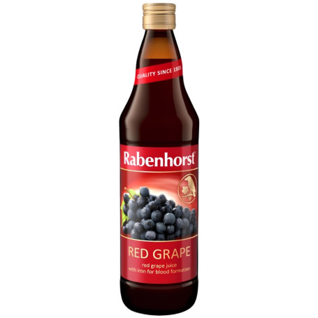 ZUMO DE UVA ROJA CON HIERRO ECOLÓGICO 750ML RABENHORST