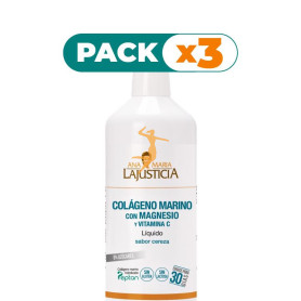 Pack 3x COLÁGENO MARINO+MAGNESIO+VIT C CEREZA 1LT ANA MARÍA LAJUSTICIA