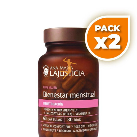 Pack 2x BIENESTAR MENSTRUAL 60 CÁPSULAS ANA MARÍA LAJUSTICIA