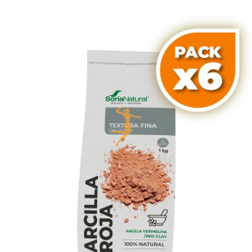 Pack 6x ARCILLA ROJA TEXTURA FINA 1KG SORIA NATURAL