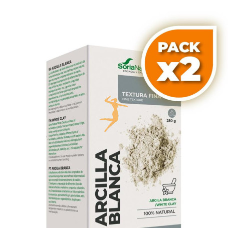 Pack 2x ARCILLA BLANCA 250Gr. SORIA NATURAL