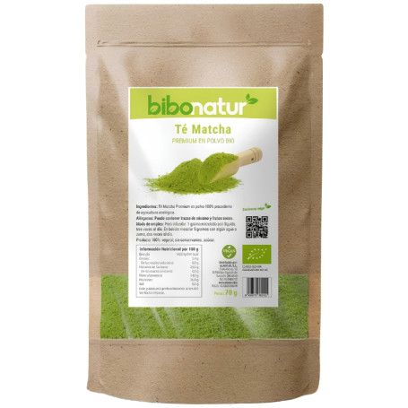 TÉ MATCHA PREMIUM EN POLVO ECO 70G BIBONATUR