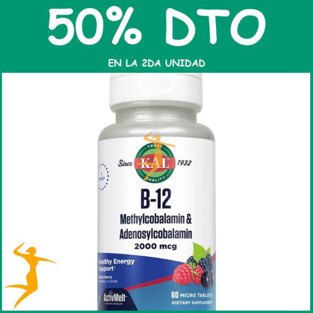 B12 METHYLCOBALAMIN & ADENOSYLCOBALAMIN 60 MICROCOMPRIMIDOS KAL OFERTA 2 UD