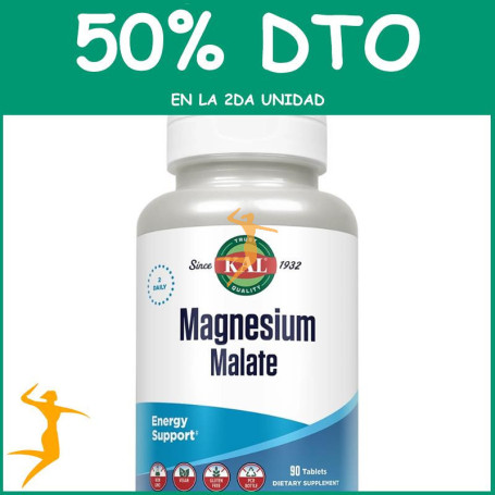 MAGNESIUM MALATE 400MG 90 COMPRIMIDOS KAL OFERTA 2 UD