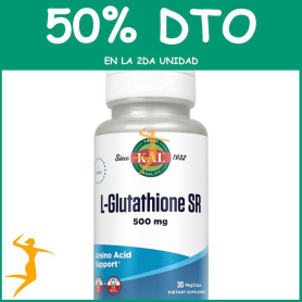 SUPER L-GLUTATHIONE 500MG 30 CÁPSULAS VEGETALES KAL OFERTA 2 UD