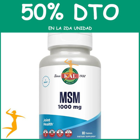 MSM 1000MG 80 COMPRIMIDOS KAL OFERTA 2 UD