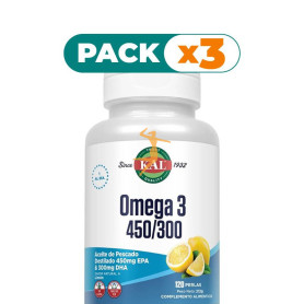 Pack 3x OMEGA 3 450/300 120 PERLAS KAL