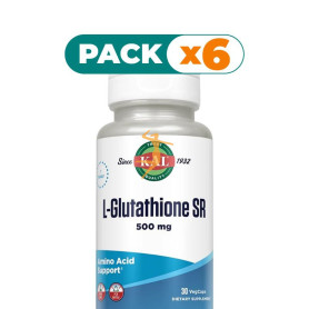 Pack 6x SUPER L-GLUTATHIONE 500MG 30 CÁPSULAS VEGETALES KAL