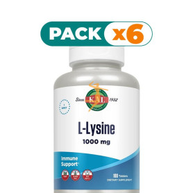 Pack 6x L-LYSINE 1000MG 100 COMPRIMIDOS KAL