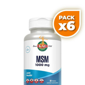 Pack 6x MSM 1000MG 80 COMPRIMIDOS KAL