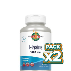Pack 2x L-LYSINE 1000MG 100 COMPRIMIDOS KAL