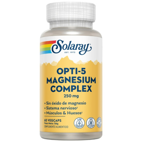 OPTI-5 MAGNESIUM COMPLEX 60 CÁPSULAS VEGETALES SOLARAY
