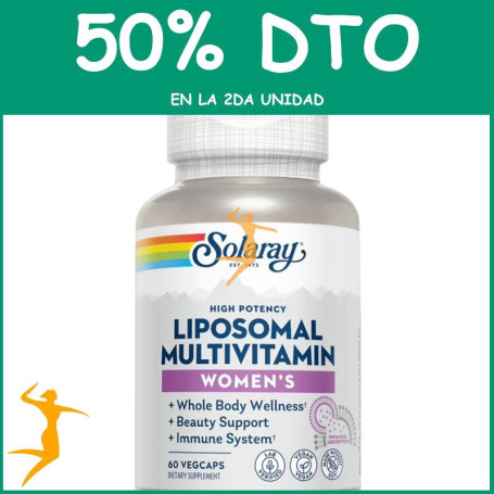 MULTIVITAMÍNICO LIPOSOMAL PARA MUJERES 60 CÁPSULAS SOLARAY OFERTA 2 UD