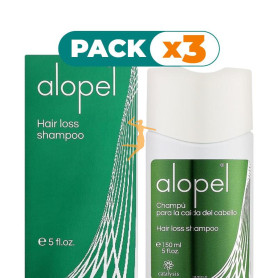 Pack 3x CHAMPÚ ALOPEL PARA LA CAÍDA DEL CABELLO 150ML CATALYSIS