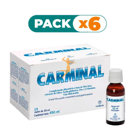Pack 6x CARMINAL SOLUCIÓN ORAL 15 VIALES CATALYSIS