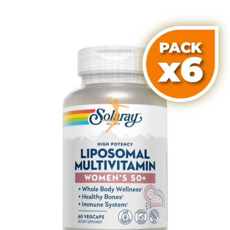 Pack 6x MULTIVITAMÍNICO LIPOSOMAL PARA MUJERES +50 60 CÁPSULAS SOLARAY