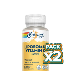 Pack 2x LIPOSOMAL VITAMIN C 500MG 30 CÁPSULAS VEGETALES SOLARAY