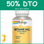BETAIN HCL CON PEPSINA 250MG 180 CÁPSULAS VEGETALES SOLARAY OFERTA 2 UD
