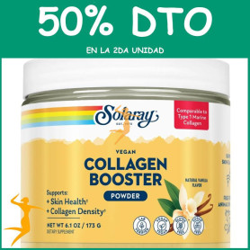VEGAN COLLAGEN BOOSTER EN POLVO SABOR VAINILLA 173G SOLARAY OFERTA 2 UD