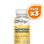 Pack 3x MAGNESIO Y POTASIO 60 CÁPSULAS VEGETALES SOLARAY