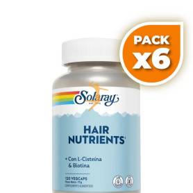 Pack 6x HAIR NUTRIENTS 120 CÁPSULAS VEGETALES SOLARAY