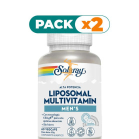 Pack 2x MULTIVITAMÍNICO LIPOSOMAL PARA HOMBRES 60 CÁPSULAS SOLARAY