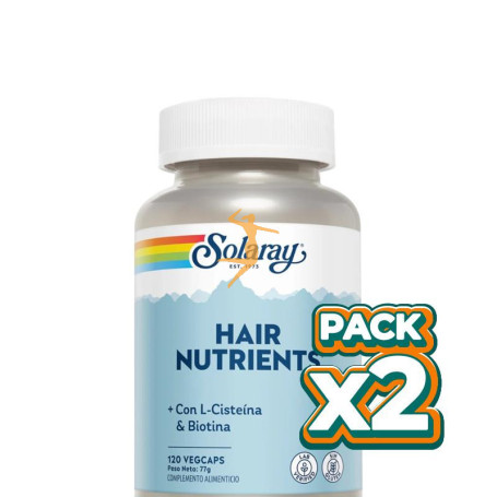 Pack 2x HAIR NUTRIENTS 120 CÁPSULAS VEGETALES SOLARAY