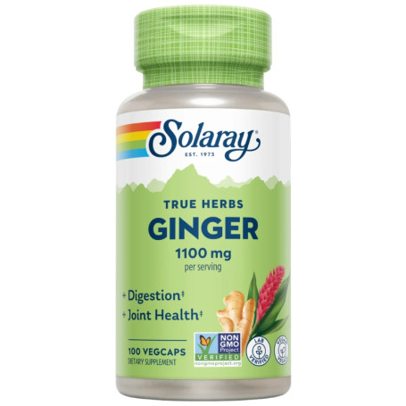 RAÍZ DE JENGIBRE 550MG 100 CÁPSULAS VEGETALES SOLARAY