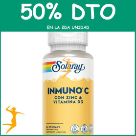 IMMUNO C (C+D3+ZINC) 30 CÁPSULAS VEGETALES SOLARAY OFERTA 2 UD