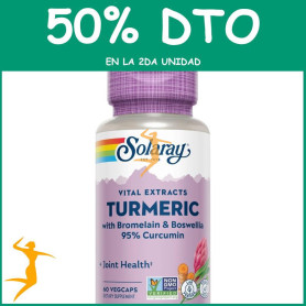 CÚRCUMA CON BROMELAÍNA Y BOSWELLIA 60 CÁPSULAS VEGETALES SOLARAY OFERTA 2 UD