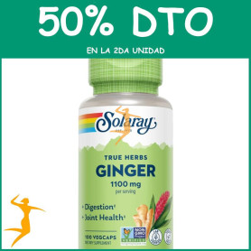 RAÍZ DE JENGIBRE 550MG 100 CÁPSULAS VEGETALES SOLARAY OFERTA 2 UD