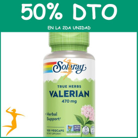 RAÍZ DE VALERIANA 470MG 100 CÁPSULAS VEGETALES SOLARAY OFERTA 2 UD