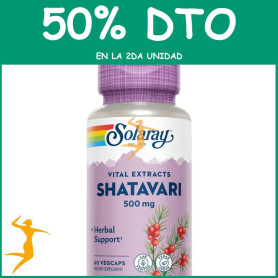 SHATAVARI 500MG 60 CÁPSULAS VEGETALES SOLARAY OFERTA 2 UD