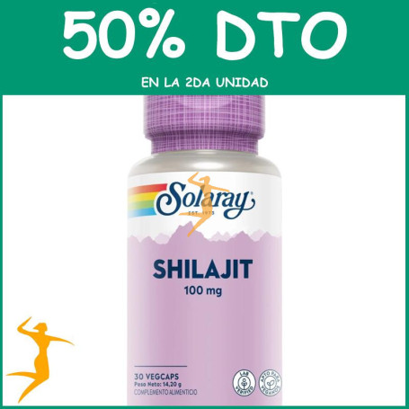 SHILAJIT 100MG 30 CÁPSULAS VEGETALES SOLARAY OFERTA 2 UD