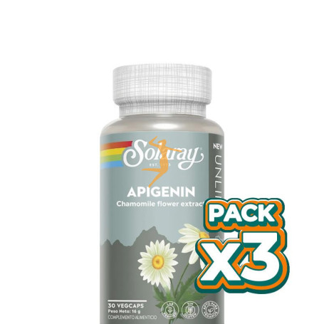 Pack 3x APIGENIN UNLIMIT 30 CÁPSULAS VEGETALES SOLARAY