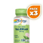 Pack 3x RAÍZ DE VALERIANA 470MG 100 CÁPSULAS VEGETALES SOLARAY