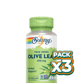 Pack 3x HOJA DE OLIVO 410MG 100 CÁPSULAS VEGETALES SOLARAY