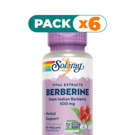 Pack 6x BERBERINA 500MG 60 CÁPSULAS VEGETALES SOLARAY