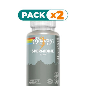 Pack 2x SPERMIDINE 3.3MG 60 CÁPSULAS VEGETALES SOLARAY