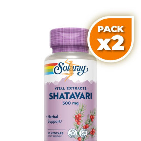 Pack 2x SHATAVARI 500MG 60 CÁPSULAS VEGETALES SOLARAY