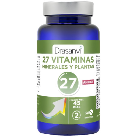 27 VITAMINAS + MINERALES ANTIOXIDANTES 90 COMPRIMIDOS DRASANVI