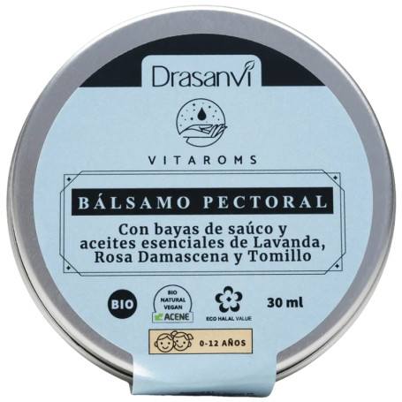 BÁLSAMO PECTORAL INFANTIL BIO VITAROMS 30ML DRASANVI