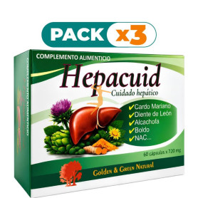 Pack 3x HEPACUID 60 CÁPSULAS GOLDEN GREEN