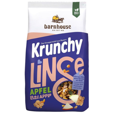 MUESLI KRUNCHY PROTEICO CON LENTEJAS Y MANZANA 325G BARNHOUSE