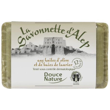 PASTILLA JABÓN DE ALEPO 12% Y LAUREL 100G DOUCE NATURE
