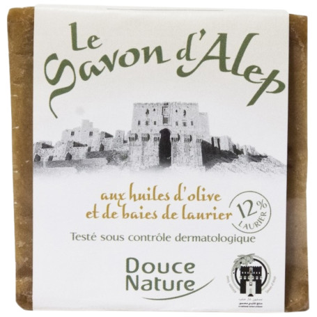 PASTILLA JABÓN DE ALEPO 12% Y LAUREL 200G DOUCE NATURE