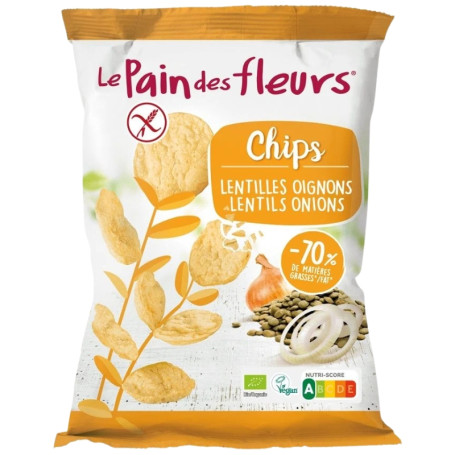 CHIPS DE LENTEJAS CON CEBOLLA 50G LE PAIN DES FLEURS