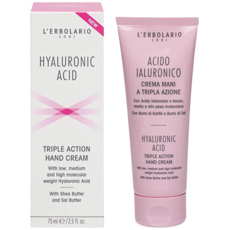 ÁCIDO HIALURÓNICO CREMA DE MANOS TRIPLE ACCIÓN 75ML L´ERBOLARIO